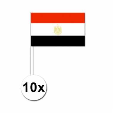 10 zwaaivlaggetjes egyptische vlag