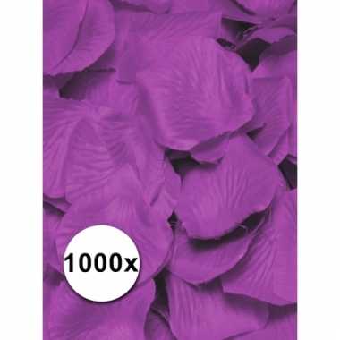 Afgeprijsde paarse lila rozenblaadjes van stof 1000 st