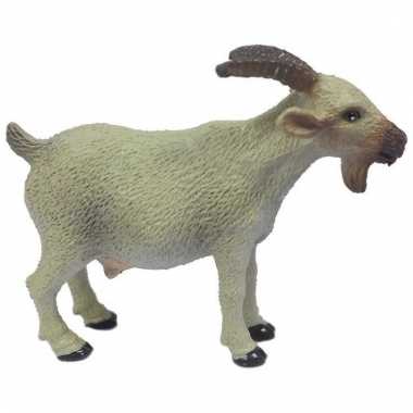 Afgeprijsde plastic dieren wit geitje 6 cm