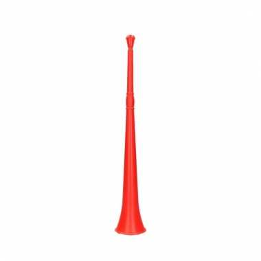 Afgeprijsde rode vuvuzela toeters 48 cm