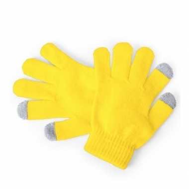 Afgeprijsde touchscreen handschoenen kind geel