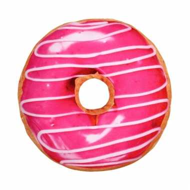 Bank kussen donut roze
