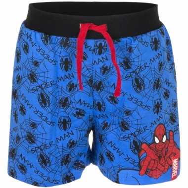 Blauwe korte broek spiderman