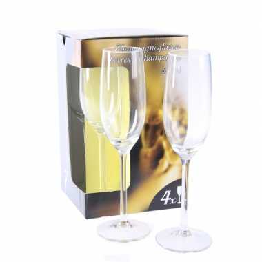 Champagne flutes tray 4 x