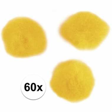 Decoratieve pompons 15 mm geel