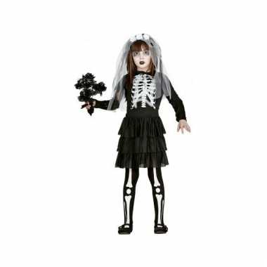 Halloween skelet bruidsjurk voor meisjes