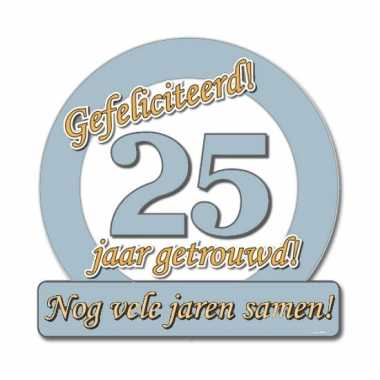 Huldeschild 25 jaar getrouwd
