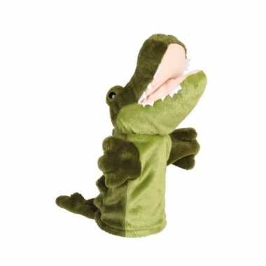 Krokodillen handpoppen pluche 24 cm