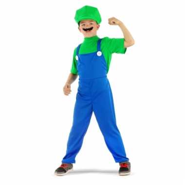 Loodgieter luigi verkleed pak groen voor jongens