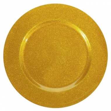 Onderzetbord glitter goud 33 cm