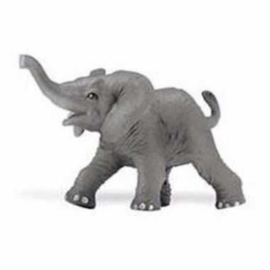 Plastic dieren afrikaans olifantje 8 cm
