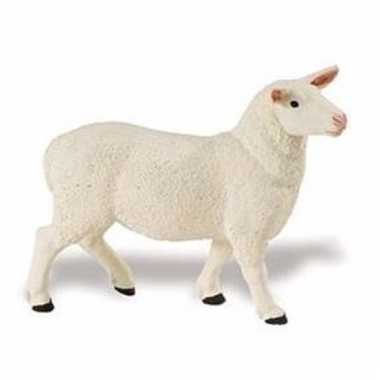 Plastic dieren schaapje 7 cm