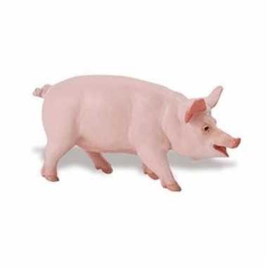Plastic dieren varkentje 9 cm