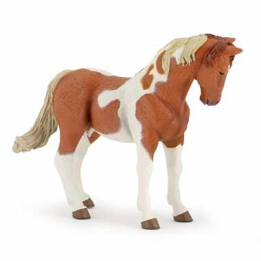 Plastic papo paard dier bruin/wit 10 cm