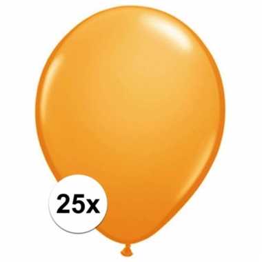 Qualatex oranje ballonnen 25 stuks