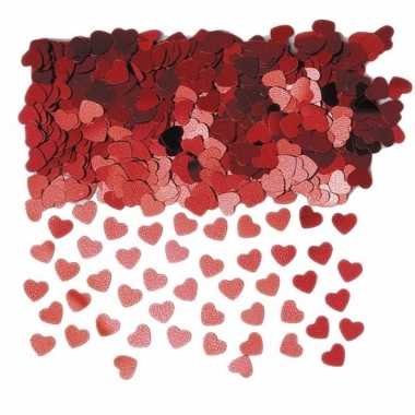 Rode valentijn hartjes confetti 3 zakjes
