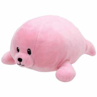 Speelgoed knuffeldier roze zeehondje ty baby doodles 24 cm