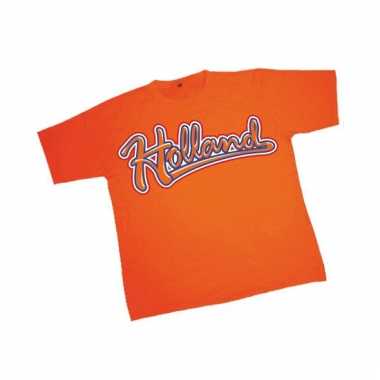T-shirt oranje met tekst holland kinderen