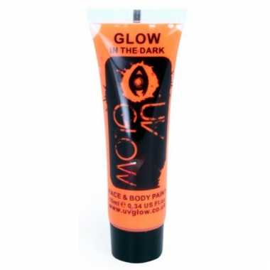Tube glow in the dark schmink oranje
