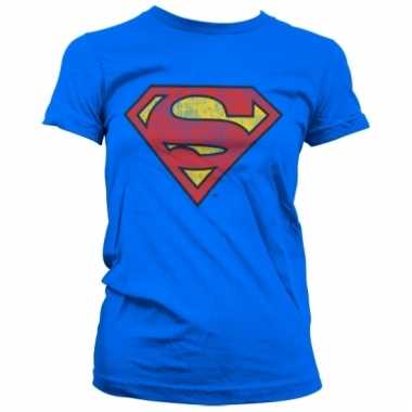 Vintage superman logo kleding dames shirt