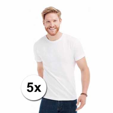 Witte heren t-shirts 5 pak