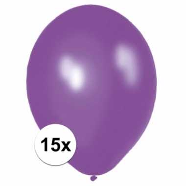 Zakje 15 paarse party ballonnen