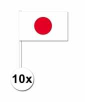 10 zwaaivlaggetjes japanse vlag