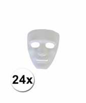 24 witte maskers voor volwassenen