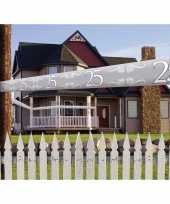 25 jaar jubileum decoratie lint zilver