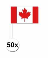 50 zwaaivlaggetjes canadese vlag