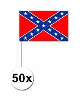 50 zwaaivlaggetjes confederatie vlag