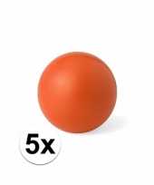 5x voordelige oranje weggeef artikelen stressballetjes