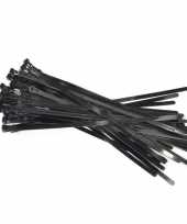 Afgeprijsde 50x kabelbinders tie wraps loskoppelbaar zwart 7 6 x 300 mm
