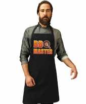 Afgeprijsde bbq master barbecueschort keukenschort zwart heren