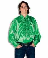 Afgeprijsde blouse groen met rouches heren