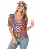 Afgeprijsde carnavalskleding hippie shirt 10078275