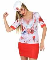 Afgeprijsde carnavalskleding horror zuster shirt