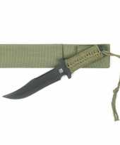 Afgeprijsde combat mes groen voor survival 27 cm