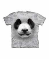 Afgeprijsde dieren shirts panda zwart wit