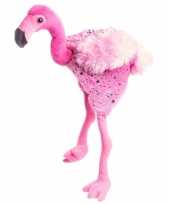 Afgeprijsde dierenmuts voor meisjes roze flamingo