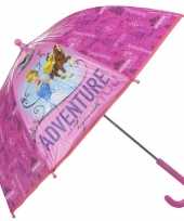 Afgeprijsde disney prinsesjes kleine paraplu roze voor kids