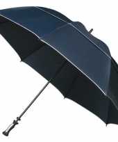 Afgeprijsde donkerblauwe windproof paraplu 140 cm