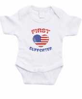 Afgeprijsde first amerika supporter rompertje baby