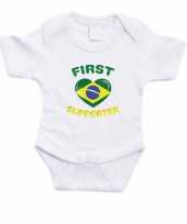 Afgeprijsde first brazilie supporter rompertje baby
