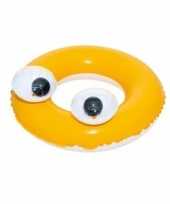 Afgeprijsde gele zwemband met oogjes 61 cm voor kids