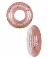 Afgeprijsde glitter zwemband roze 90 cm