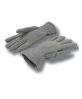 Afgeprijsde grijze fleece winter handschoenen voor mannen en dames