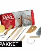 Afgeprijsde klei accessoires met 1 kilo klei wit