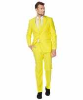 Afgeprijsde luxe kostuum voor heren geel