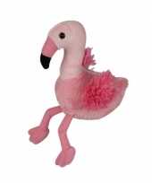 Afgeprijsde mini flamingo van pluche 15 cm